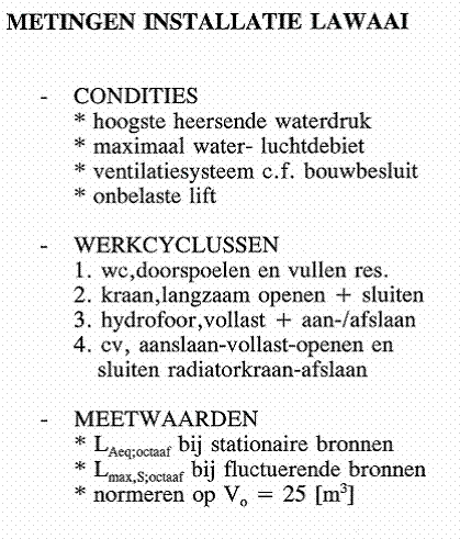 Geluidmetingen installatie lawaai