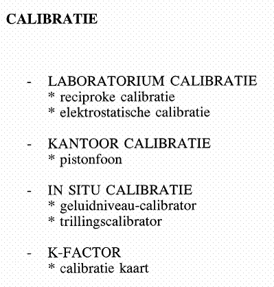 Vormen van calibratie geluidmeetapparatuur Vormen van calibratie geluidmeetapparatuur